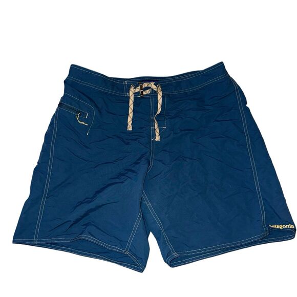 Patagonia Other - Patagonia Minimalist Wavefarer Board Shorts Blue Nylon Men Size 35 Summer